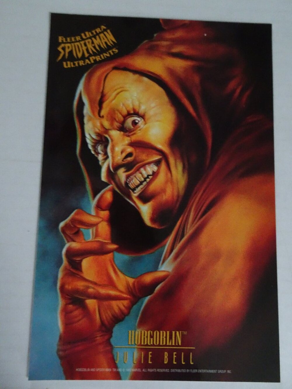 Hobgoblin (Julie Bell) - Marvel -Fleer Ultra -UltraPrints - 6 1/2" x 10" - 1995